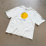 saint m t shirts s.m daisy smiley face graphic crew neck short sleeve tee