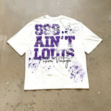 saint m t shirts s.m street graffiti style crew neck pullover short sleeve t-shirt