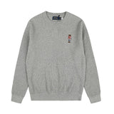 Rl small malav bear embroidercasual wool couple sweatshirtsweatertopspullover round neck knitting shirt