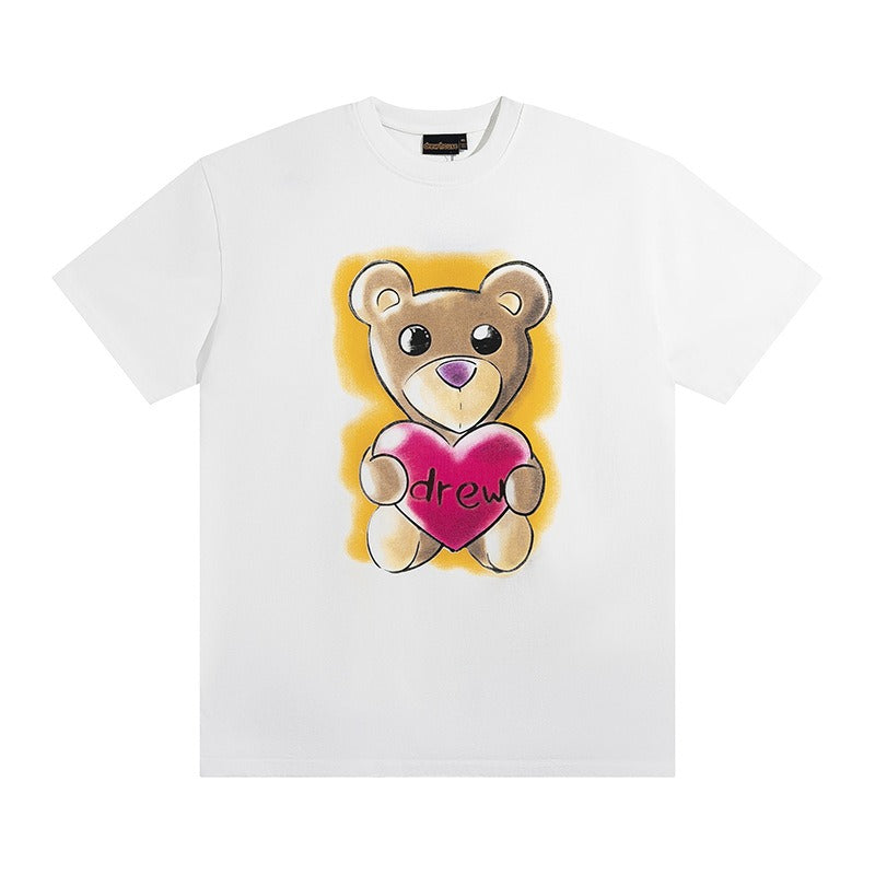 Drew house tshirt collection d@ew heart bear graphic crew neck pullover short sleeve wholesale single piece