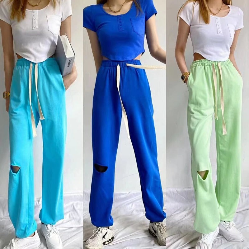 Women Sweatpants Spring/Summer Harem Pants Pants Ankle-Tied Sports Casual Pants