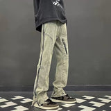 Men Jeans Slim Fit Micro-Pull Cargo Jeans Spring and Autumn Straight-Leg Pants