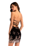 Women Evening Gown Sexy Sequined Mini Dress