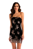 Women Evening Gown Sexy Sequined Mini Dress