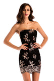 Women Evening Gown Sexy Sequined Mini Dress