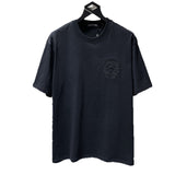Ch hip-hop t shirts high street ch horseshoe sanskrit cross hollow embroidered craftsmanship short-sleeved american casualloose