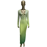 Women Dresses Long Sleeve Party Dress (Ont0408)