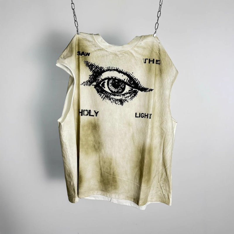 saint m t shirts s.m devil's eye graphic crew neck short sleeve t-shirt