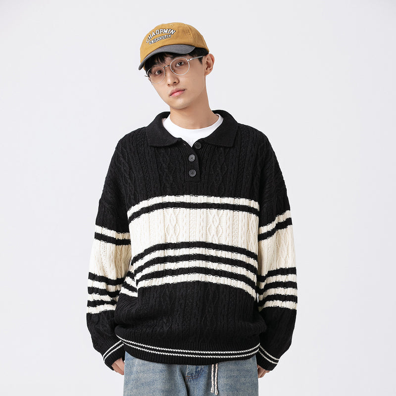 Unisex Sweater Winter Vintage Stripe