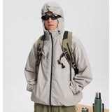 Unisex Jacket Shell Jacket Waterproof Hooded Jacket Men and Women Couple Sports Jacket