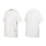 Ch hip-hop t-shirts - ch short sleeve tee with cross & sanskrit letter print, relaxed fit, 100% cotton, american style