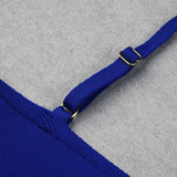 Women Evening Dress Bandage Dress Spaghetti Straps Chest Wrap Hollow out Evening Gown