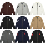 Rl ralph lauren pony racing element crewneck cardigan - relaxed fit knit wool sweater jacket for women - autumn/winter