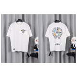 Ch hip-hop t shirts ch short-sleeved sanskrit cross horseshoe embroidery loosecasualpure cotton american heavy weight