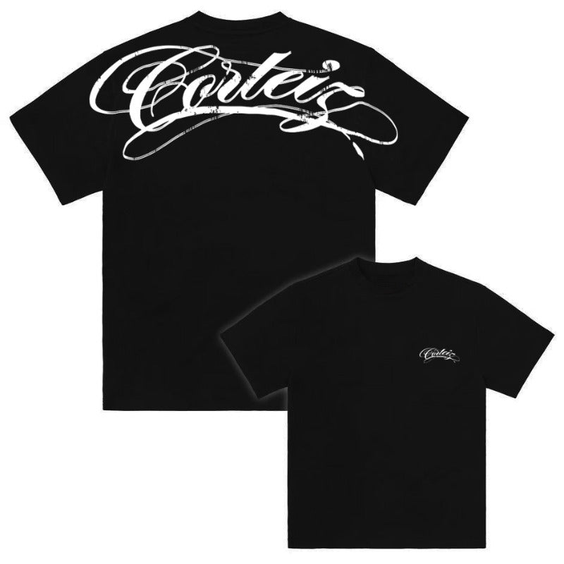 Hip-hop t-shirts: american spring/summer kanye high street style short sleeve letter print trendy loose casual t-shirt