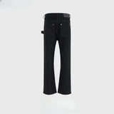 MIJKO Men Vintage Pants MIJKO Women's Trousers Black and White Slim-Fit Elastic Jeans