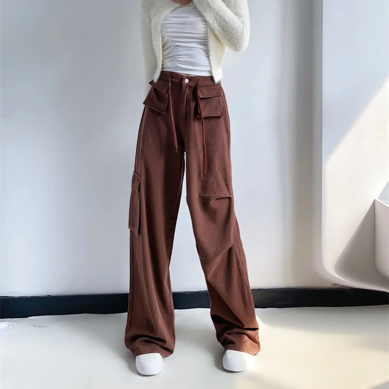 Women Sweatpants Vintage Harem Pants Casual Jeans Loose Straight Wide Leg Pants