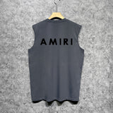 Amiri tank top flat thick letter spider armband printing