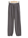 Women Sweatpants Autumn and Winter Leisure Gray Sweatpants
