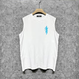Amiri tank top with vertical overlapping letterprinting