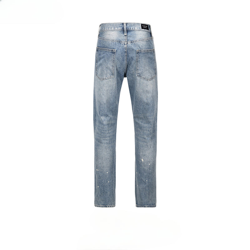 MIJKO Men's Vintage Pants MIJKO Men's Women's Autumn and Winter Urban Street Trendy Trousers Ripped Jeans