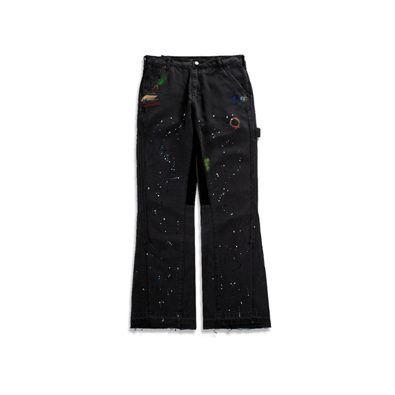 MIJKO Men Vintage Pants MIJKO Men's Women's Autumn and Winter Hip Hop Trendy Brand Checkered Flared Pants Jeans
