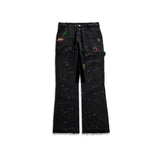 MIJKO Men Vintage Pants MIJKO Men's Women's Autumn and Winter Hip Hop Trendy Brand Checkered Flared Pants Jeans