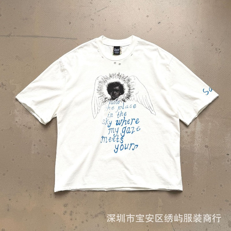 saint m t shirts s.m guardian angel limited edition crew neck pullover short sleeve t-shirt