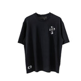 Ch hip-hop t shirts ch short-sleeved cross patch embroiderloosecasualpure cotton american heavy weight