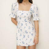 Women Dresses Summer Lace Dress Short Skirt (Xds0414)