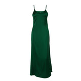 Corset Dress French Strap Dress Beautiful Autumn Dress Satin Drape V-neck Dress