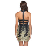 Women Evening Gown Summer Tube Top Backless Sexy Embroidery Dress