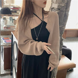 Women Knitwear Spring and Autumn Cardigan Loose-Fitting Short Coat
