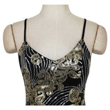 Women's Evening Gown Summer Sexy Sleeveless V-neck Sequins Dress