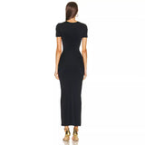 Women Dresses Bandage One-Piece Dress Sexy Short Sleeve Party Formal Dress (Ont0408)