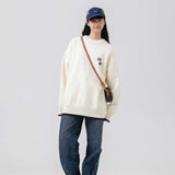 Unisex Sweater Autumn Patch Crew Neck Pullover Sweater