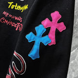 Chh Chrome Hearts Hoodie Color Sanskrit Hand Painted Graffiti Hooded Sweater