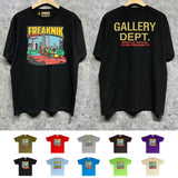 Gallery Dept T Shirt Retro Printed Loose Short-Sleeved Shirt