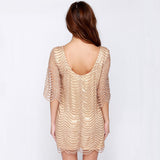 Women Evening Gown Summer round Neck Mini Sexy Dress