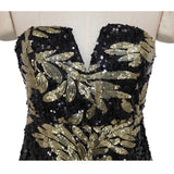 Women Evening Gown Summer Tube Top V-neck Mini Sexy Embroidered Sequins Dress