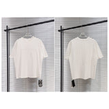 Ch hip-hop t shirts ch letter logo embroiderheavy weight short sleeve high street casual