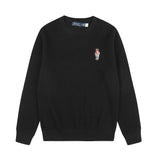 Rl small malav bear embroidercasual wool couple sweatshirtsweatertopspullover round neck knitting shirt