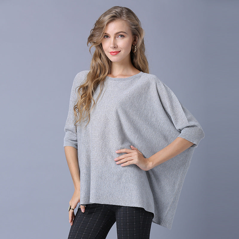 Women Knitwear round Neck Sweater Summer Loose