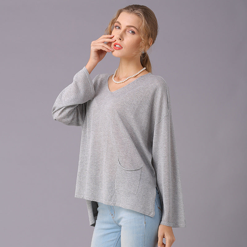 Women Knitwear Spring/Summer V-neck Sweater