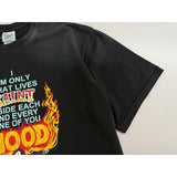 saint m t shirts s.m collaboration letter graphic limited edition crew neck pullover short sleeve t-shirt