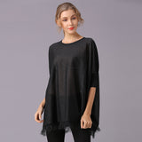 Women Knitwear Spring and Summer Leisure Knitted Pullover Solid Color Top