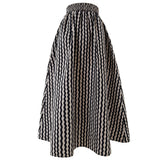 Women Skirt Vertical Striped Skirt Spring A- line Dress