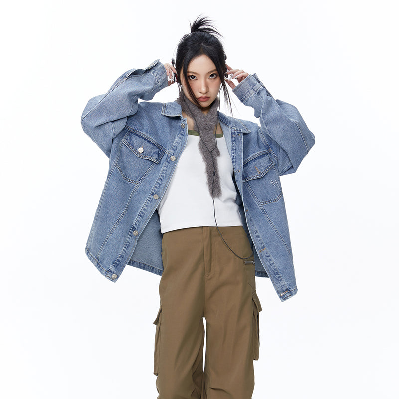 Unisex Jacket Autumn Mangstar Simple Jeans