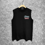 Amiri tank top wine glass letterprinting