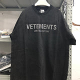 Vetements T Shirts VTM Werther Cute Red Signature Logo Short Sleeve T-shirt